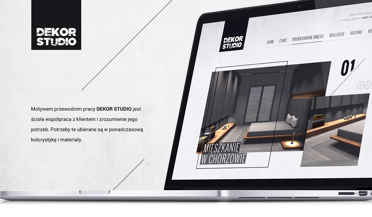Dekor Studio - Budownictwo, architektura, wnętrza - Strony www - 1 projekt