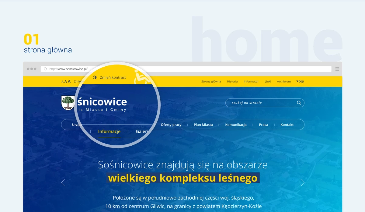 Sośnicowice - Instytucje publiczne, serwisy tematyczne - Strony www - 2 projekt