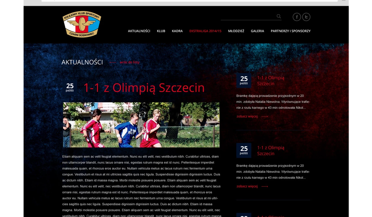 Czarni Sosnowiec - Sport - Strony www - 7 projekt