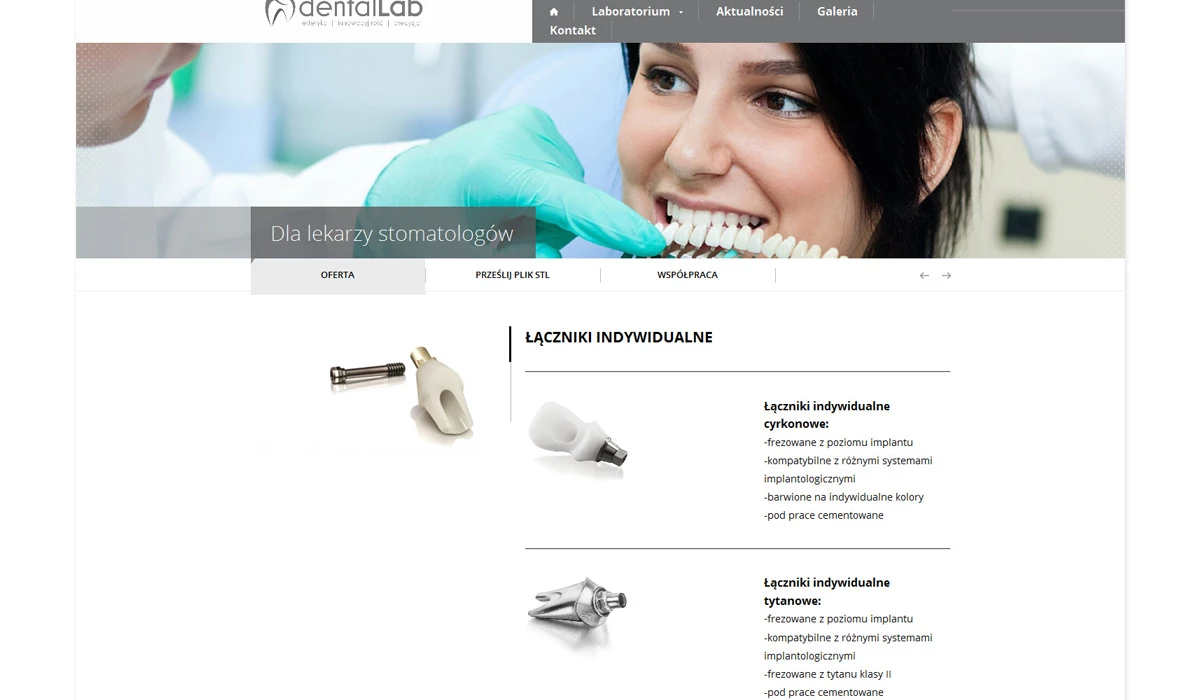 DentalLab - Kosmetyka i uroda - Strony www - 4 projekt