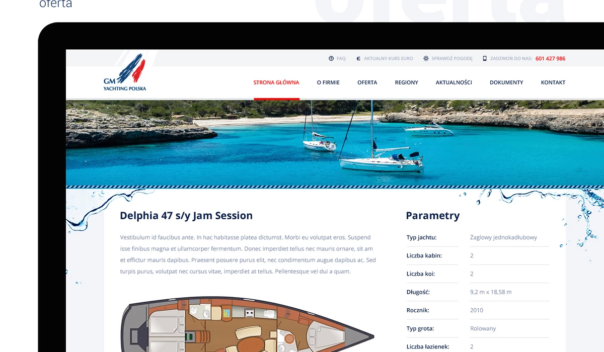 GM Yachting Polska - Sport - Strony www - 11 projekt
