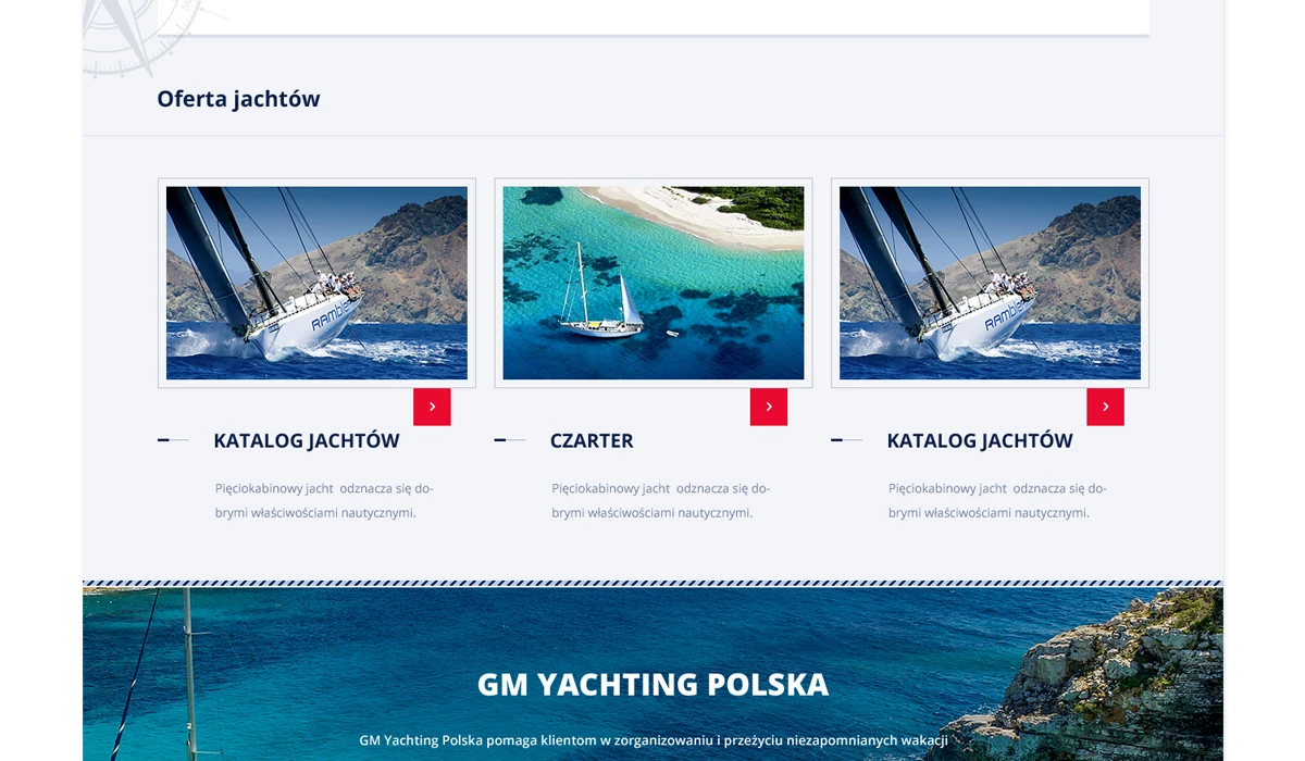 GM Yachting Polska - Sport - Strony www - 4 projekt