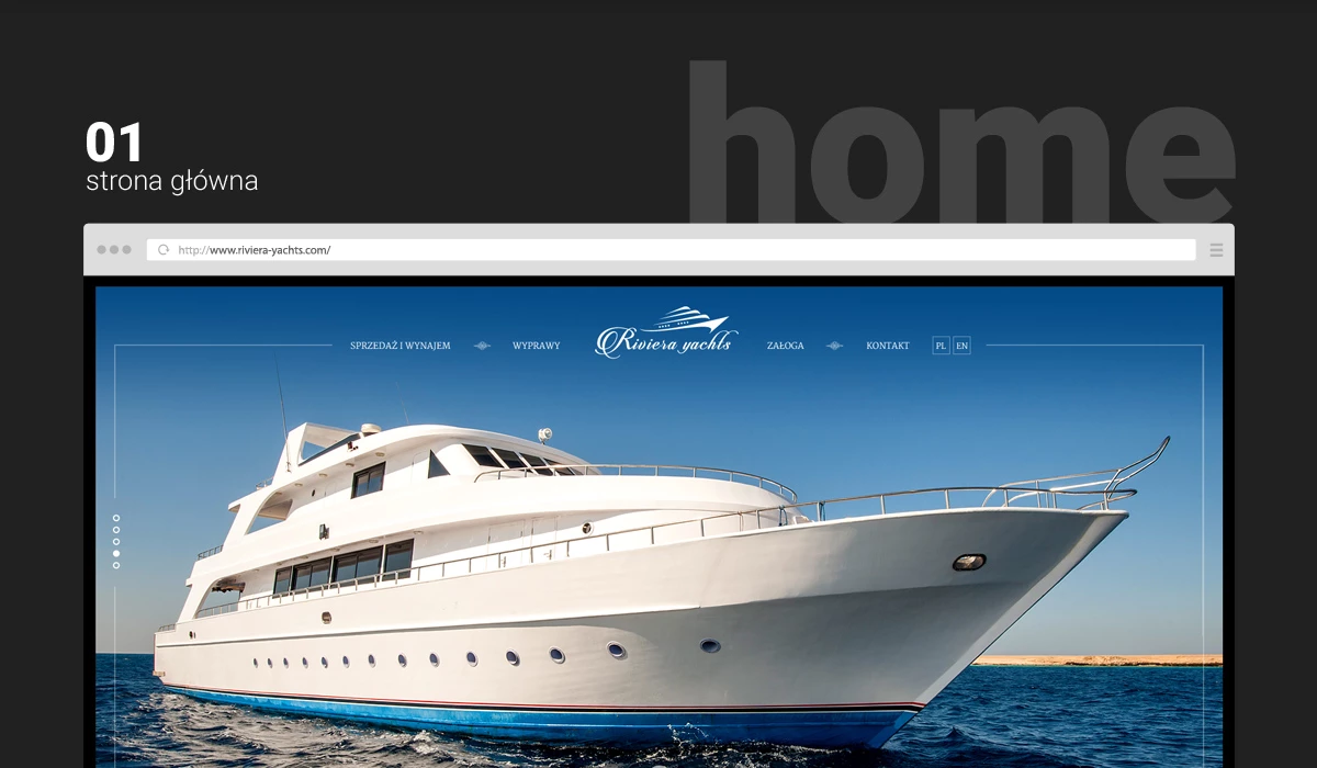 Riviera Yachts - Sport - Strony www - 2 projekt