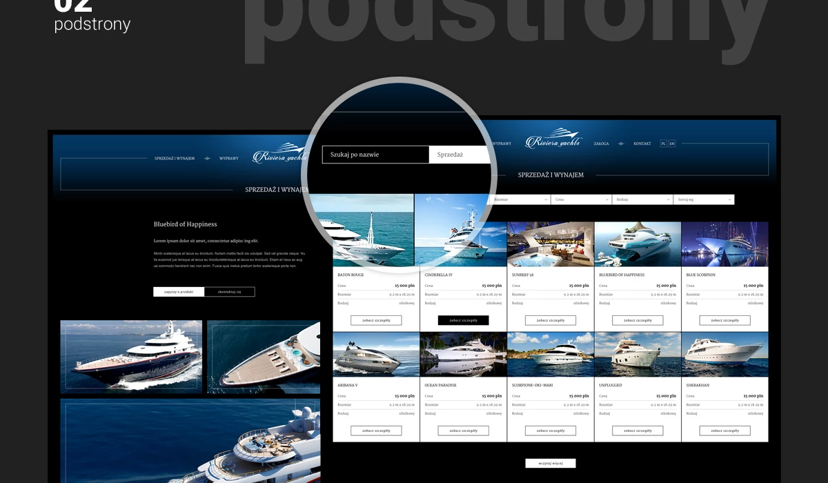Riviera Yachts - Sport - Strony www - 5 projekt