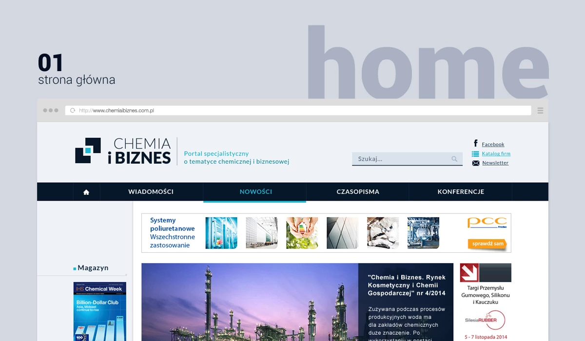 Stworzyliśmy chemiczny portal internetowy Chemia i Biznes - 2 projekt