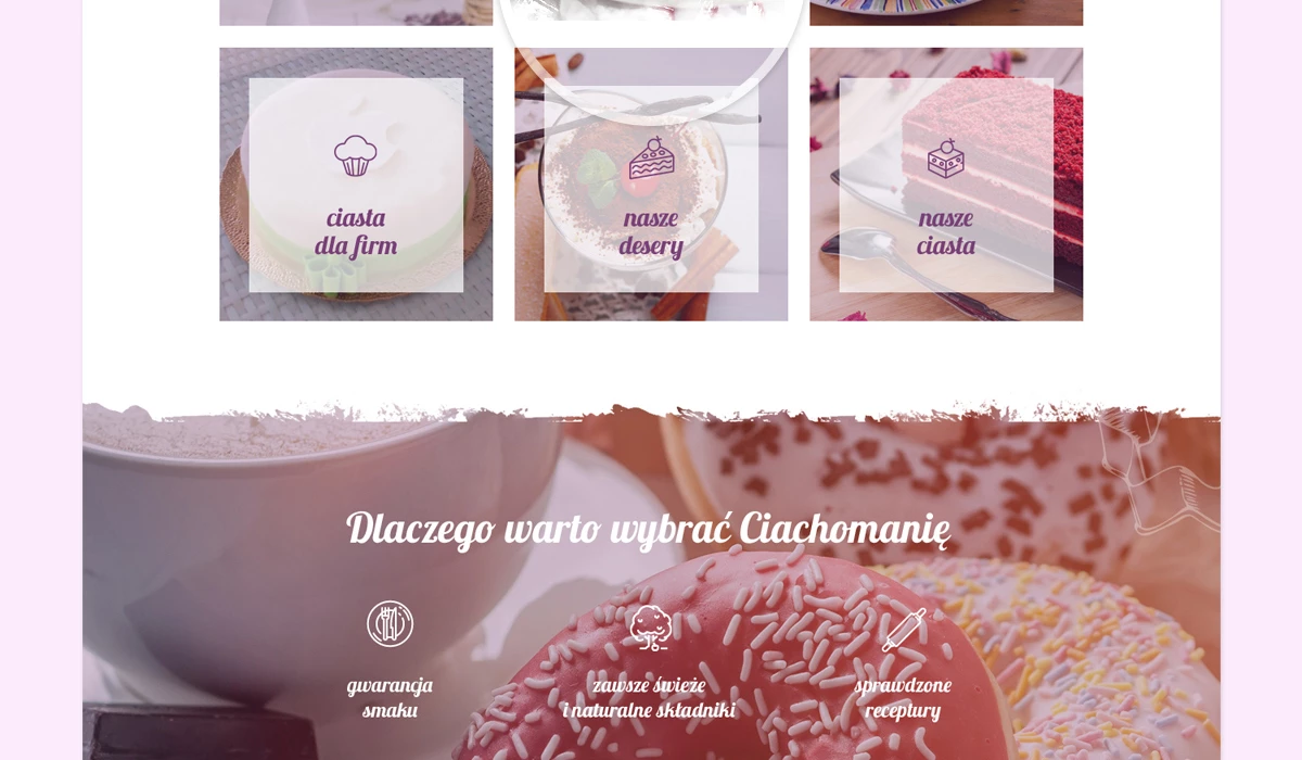 Ciachomania - Gastronomia - Strony www - 4 projekt