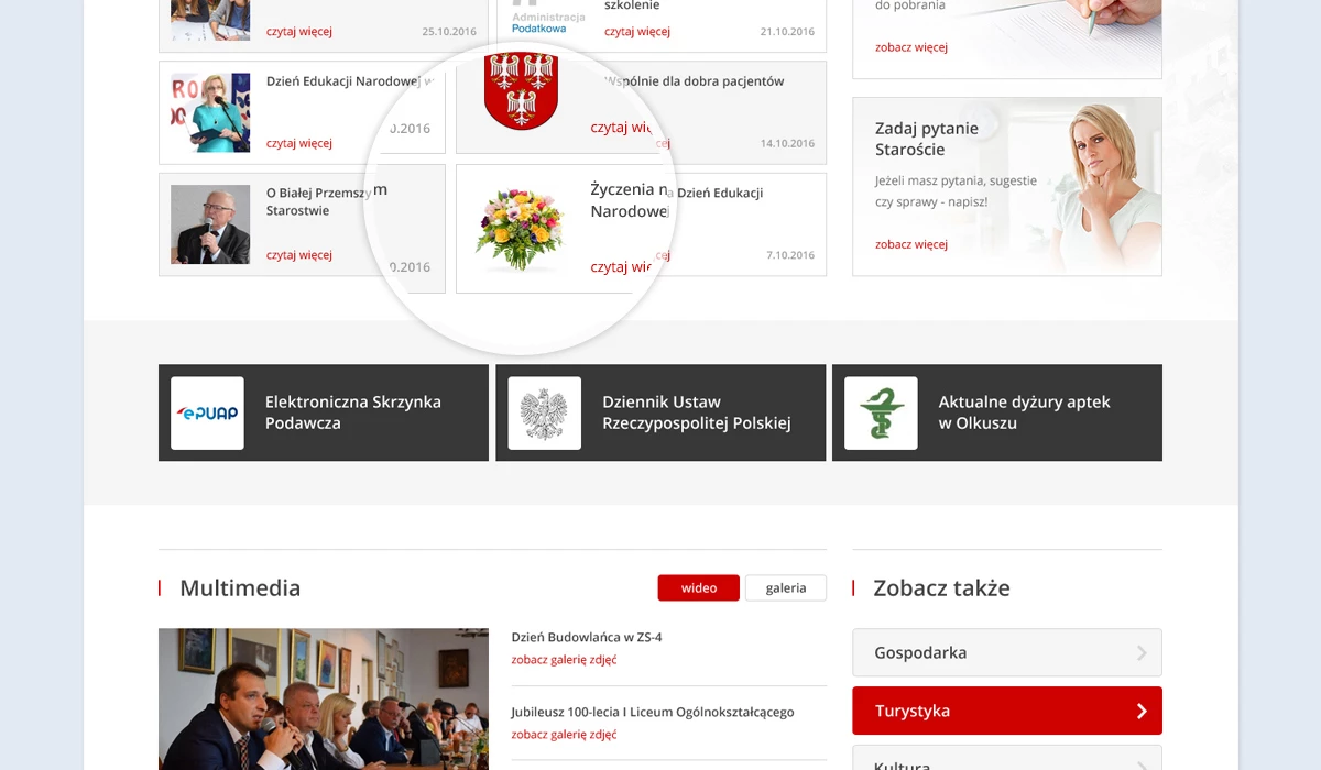 Starostwo Powiatowe w Olkuszu - Instytucje publiczne, serwisy tematyczne - Strony www - 4 projekt