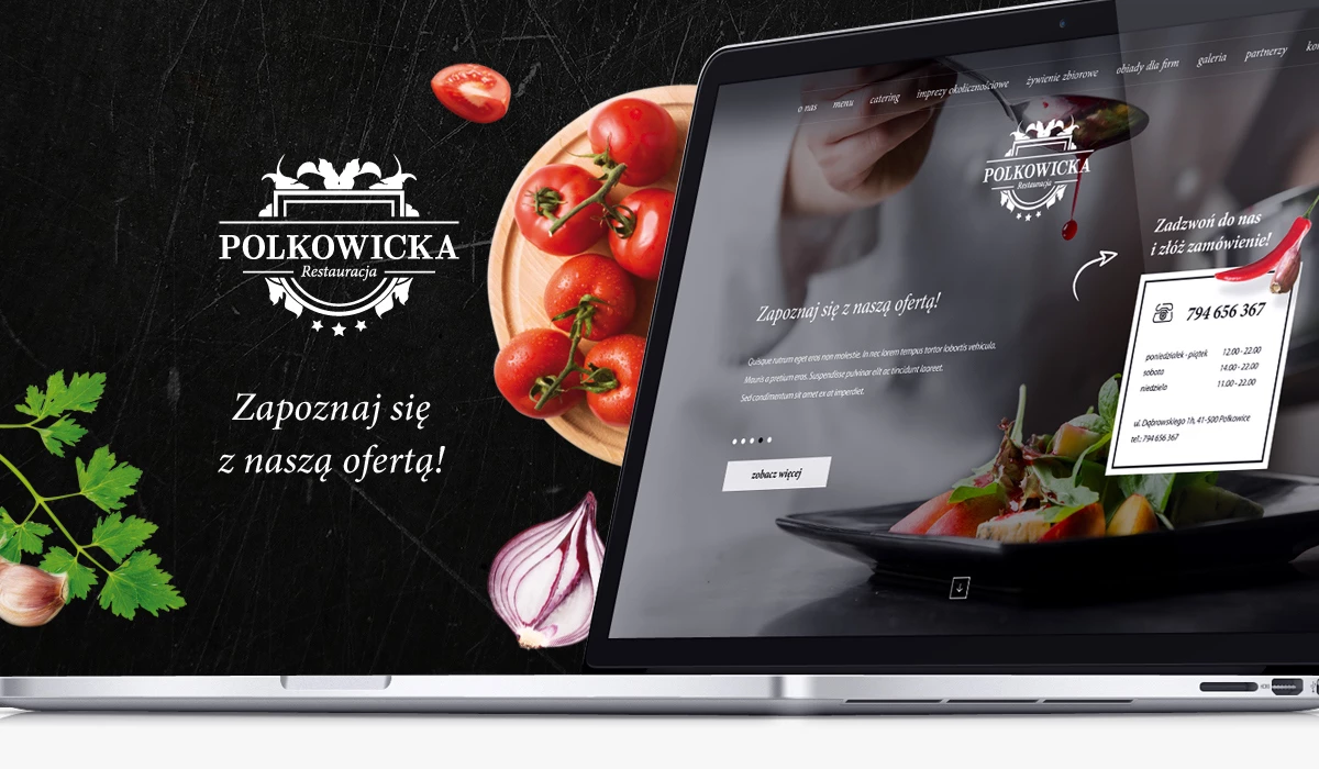 Strona www dla restauracji na dolnym śląsku - 1 projekt