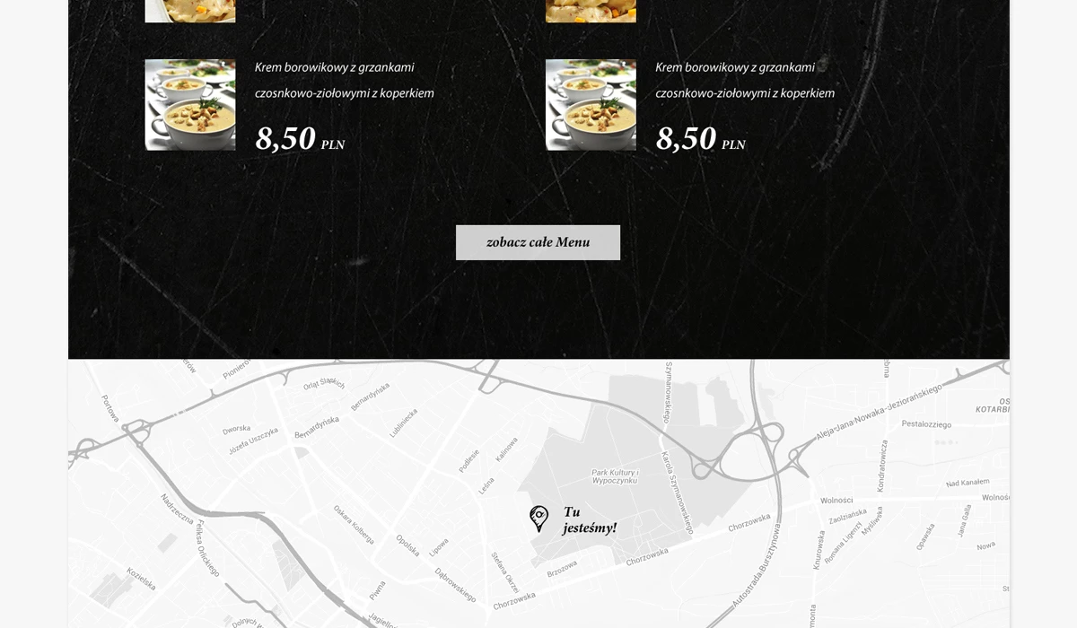Strona www dla restauracji na dolnym śląsku - 5 projekt