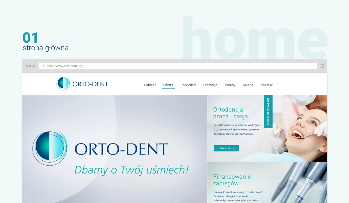 Serwis www dla kliniki dentystycznej - 2 projekt