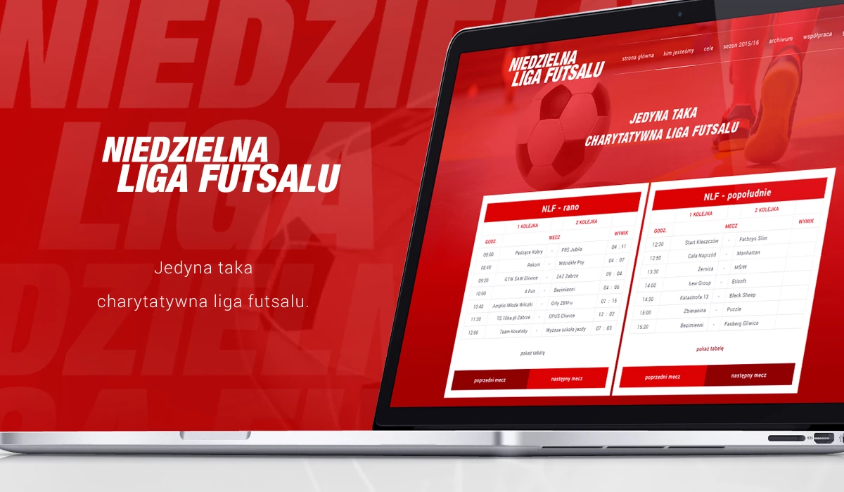 Niedzielna Liga Futsalu - Sport - Strony www - 1 projekt