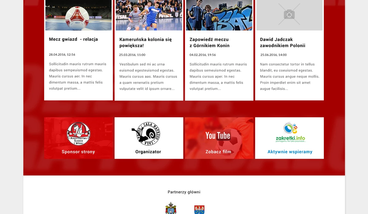 Niedzielna Liga Futsalu - Sport - Strony www - 4 projekt
