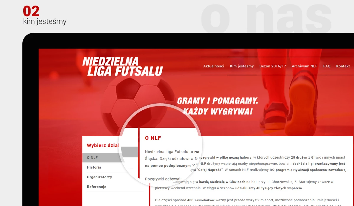 Niedzielna Liga Futsalu - Sport - Strony www - 6 projekt
