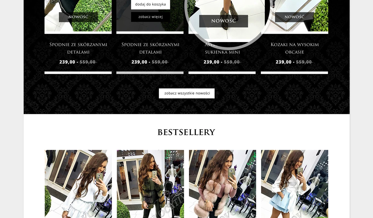 Provocativ to zrealizowany sklep internetowy z modą damską - 11 projekt
