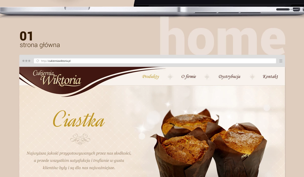 Strona internetowa dla cukierni z Katowic - 2 projekt
