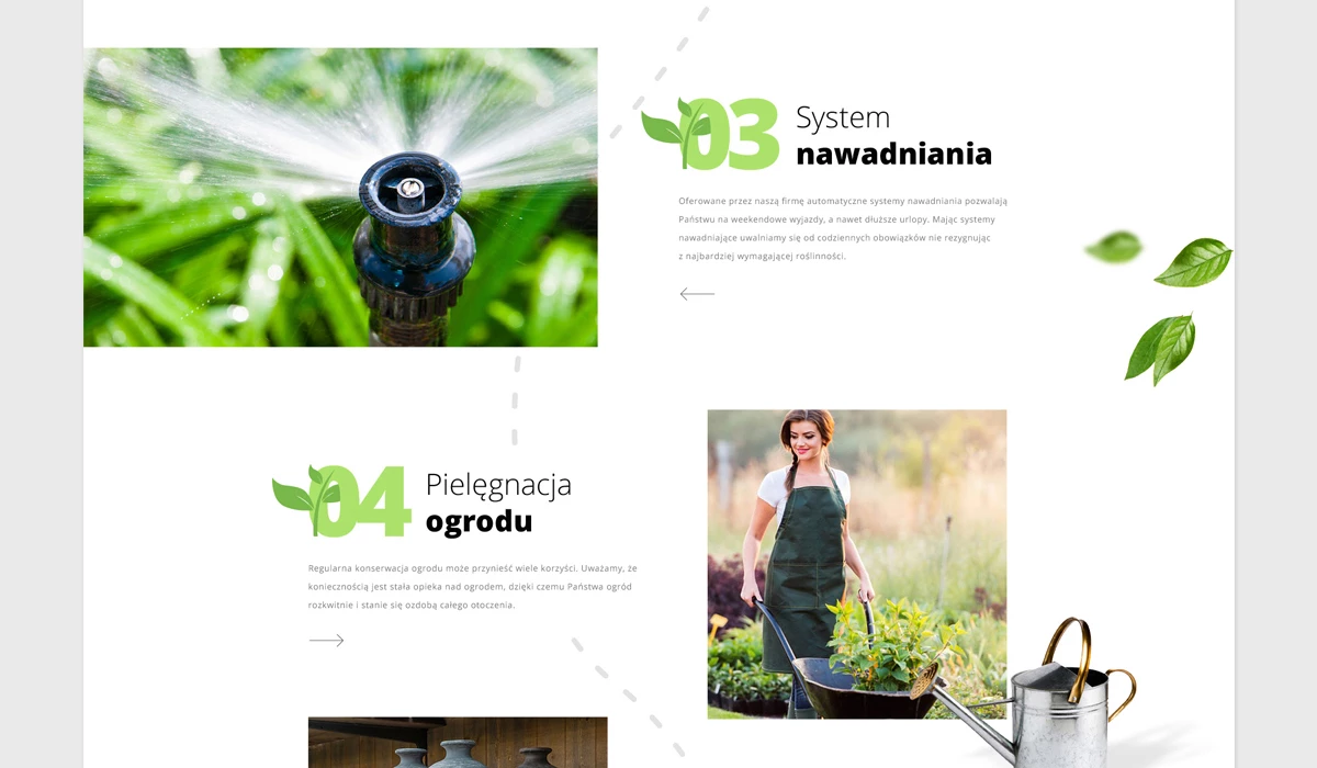Strona internetowa dla centrum ogrodniczego z Tarnowskich Gór - 4 projekt