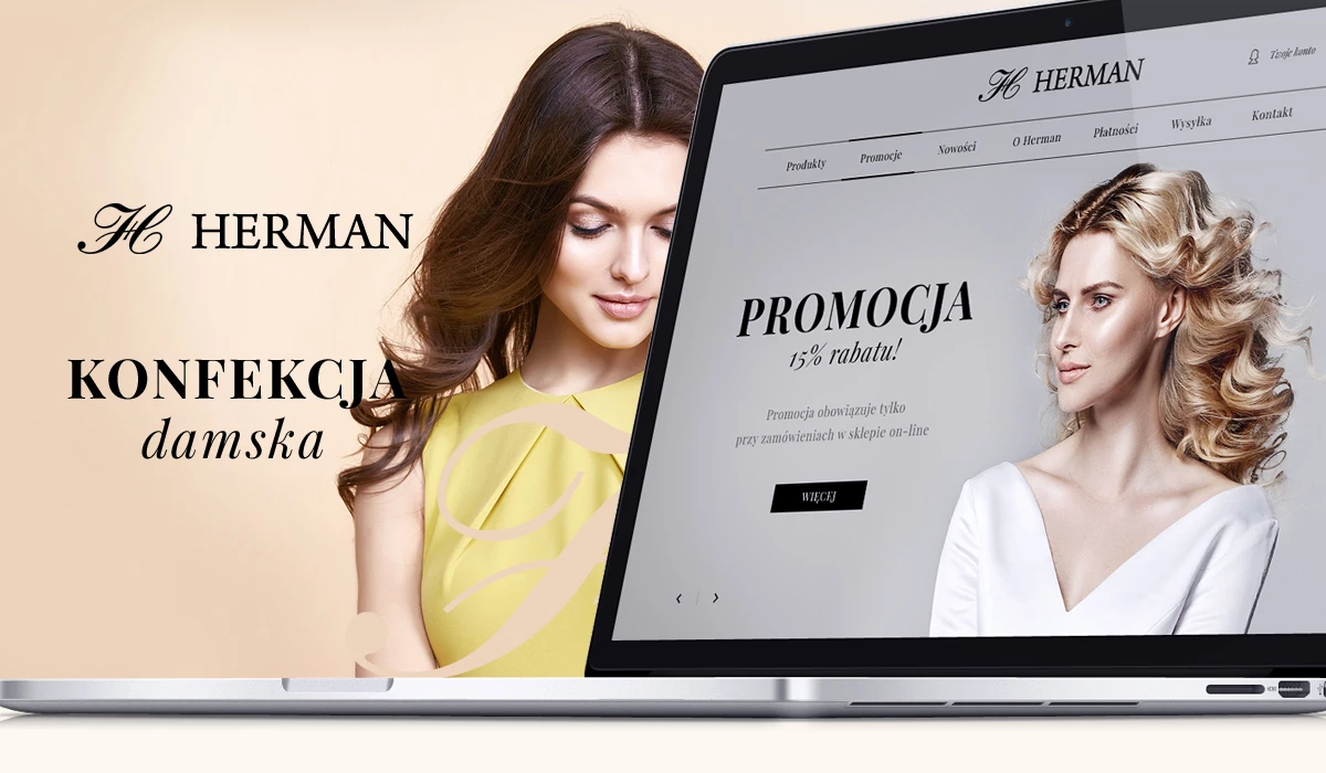 Butik internetowy Herman moda kobieca - 1 projekt