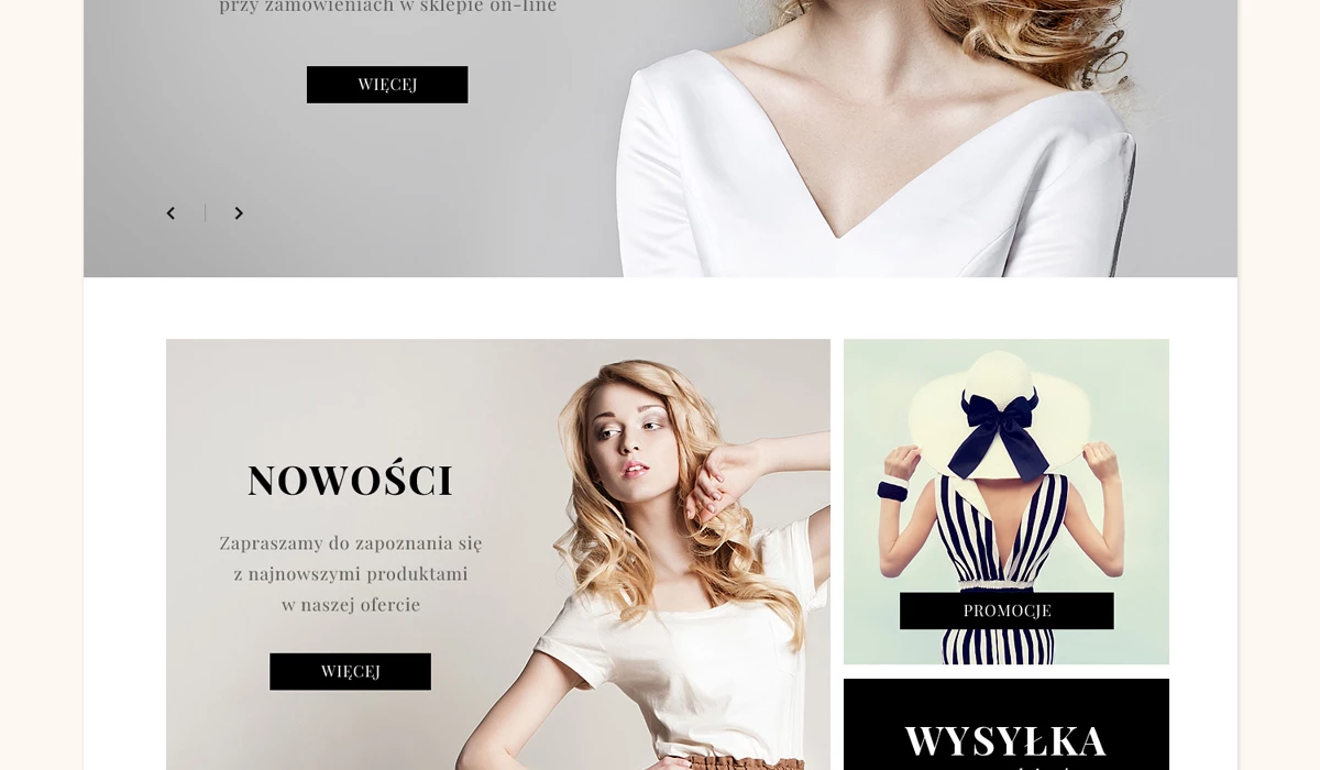 Butik internetowy Herman moda kobieca - 3 projekt