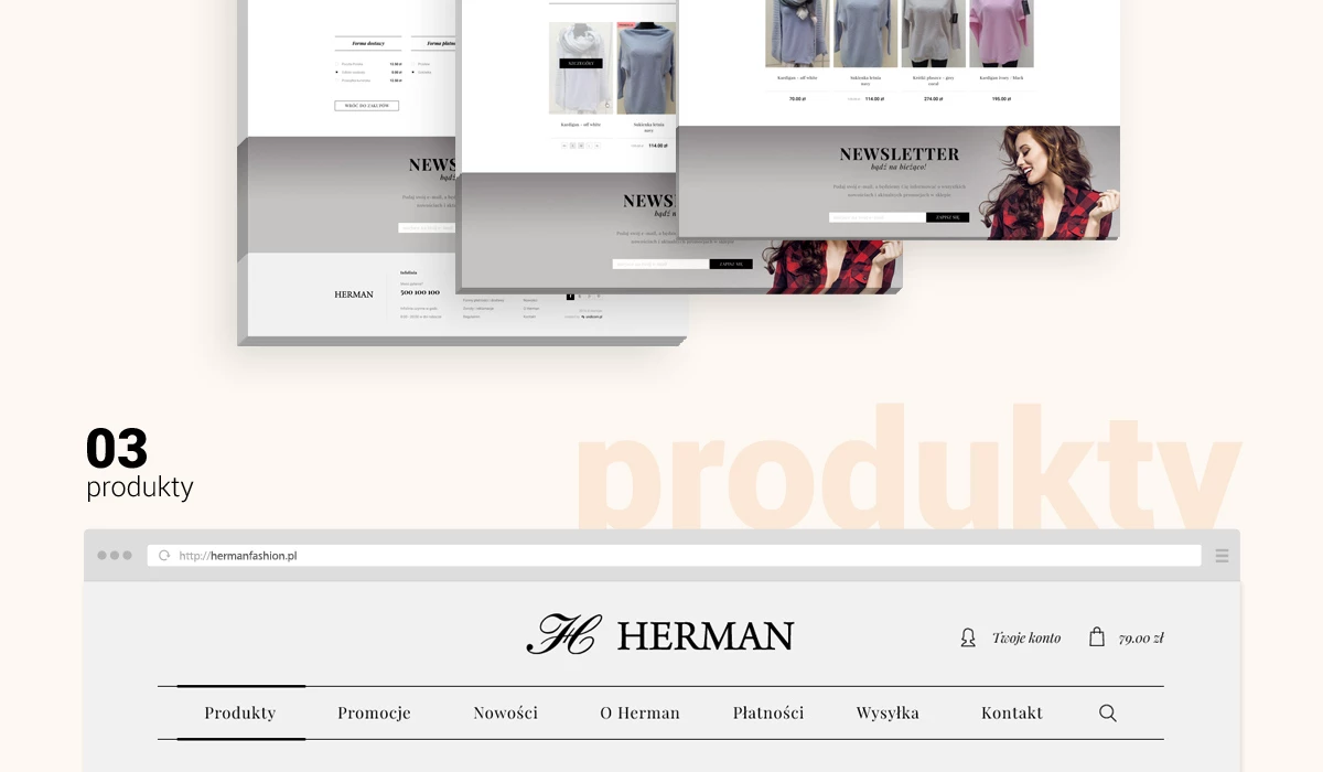 Butik internetowy Herman moda kobieca - 8 projekt