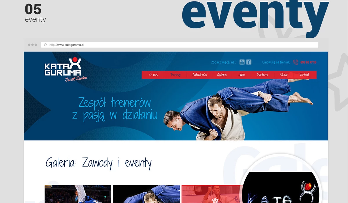Serwis www dla szkoły Judo ze Śląska - 11 projekt