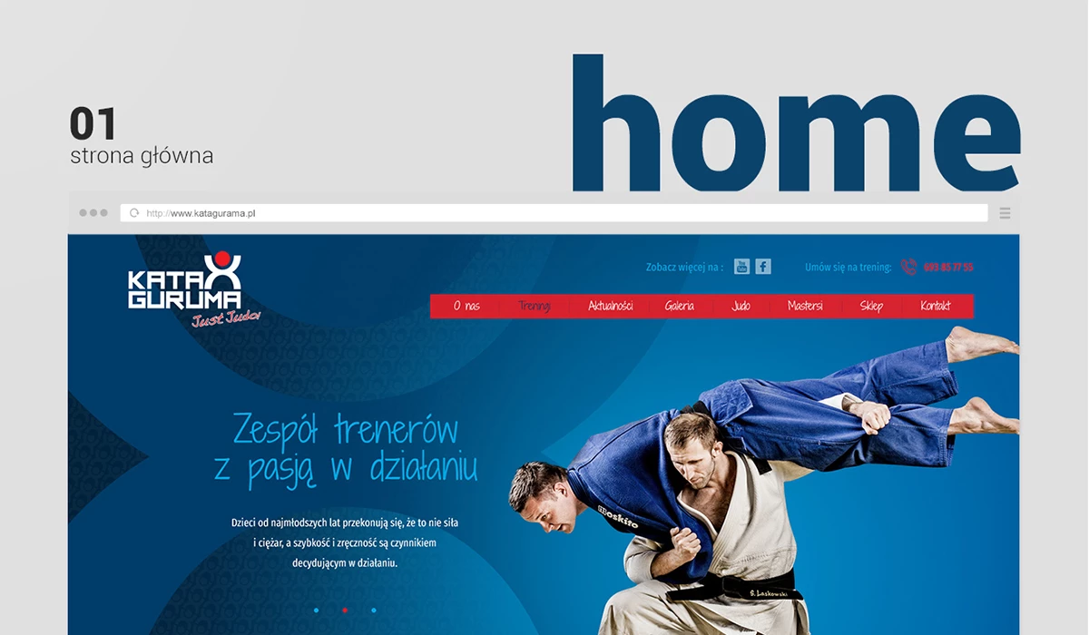 Serwis www dla szkoły Judo ze Śląska - 2 projekt