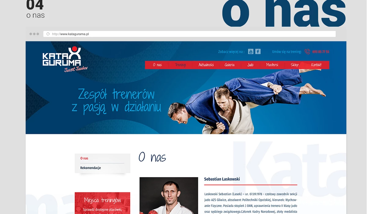 Serwis www dla szkoły Judo ze Śląska - 9 projekt