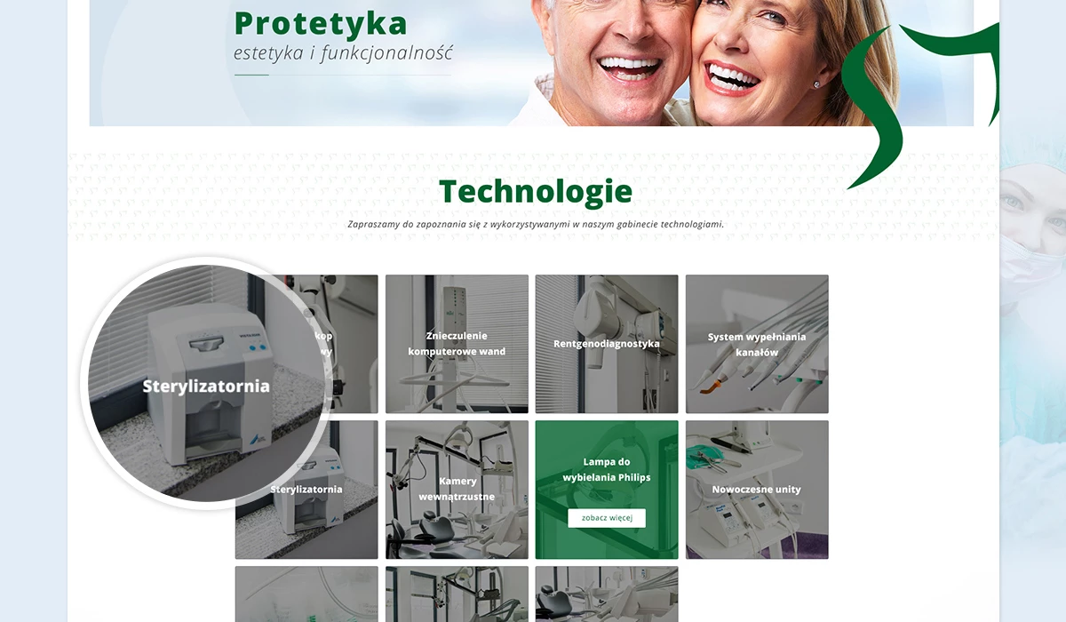 Strona internetowa dla gabinetu stomatologicznego - 8 projekt