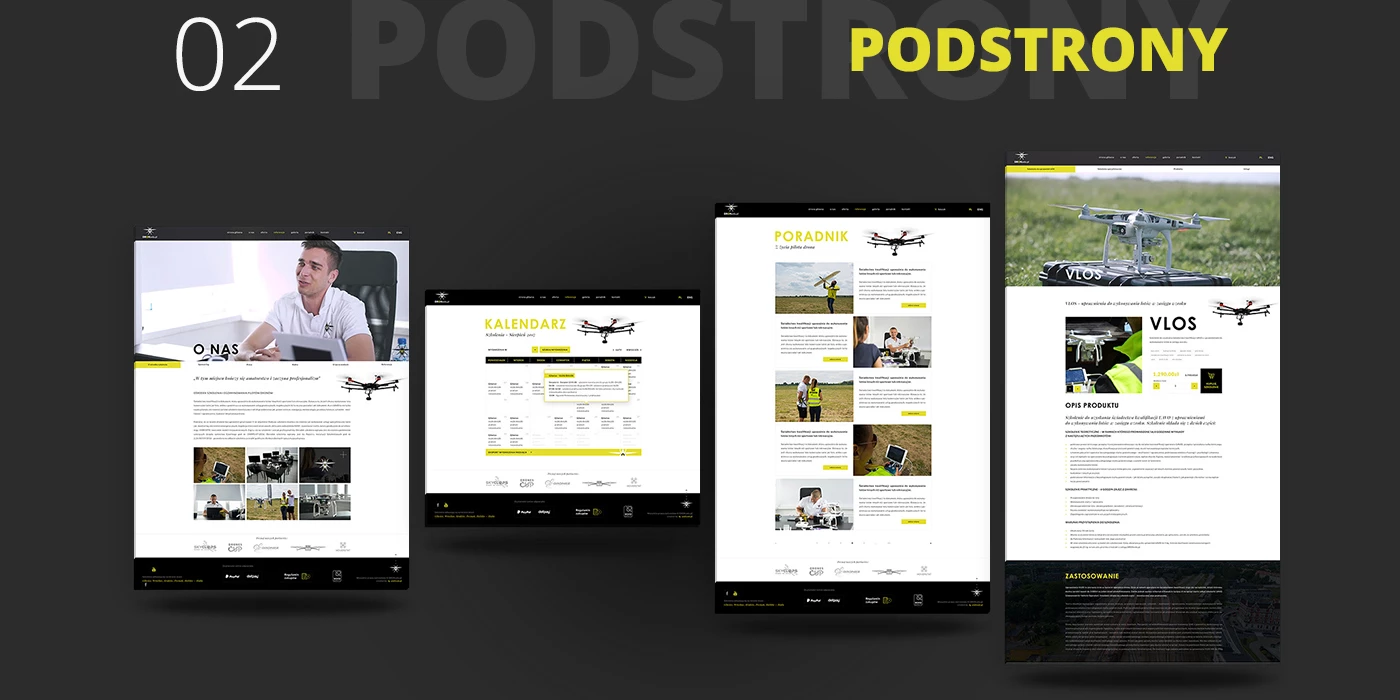 Strona internetowa dla centrum szkolenia pilotów dronów ze Śląska - 6 projekt