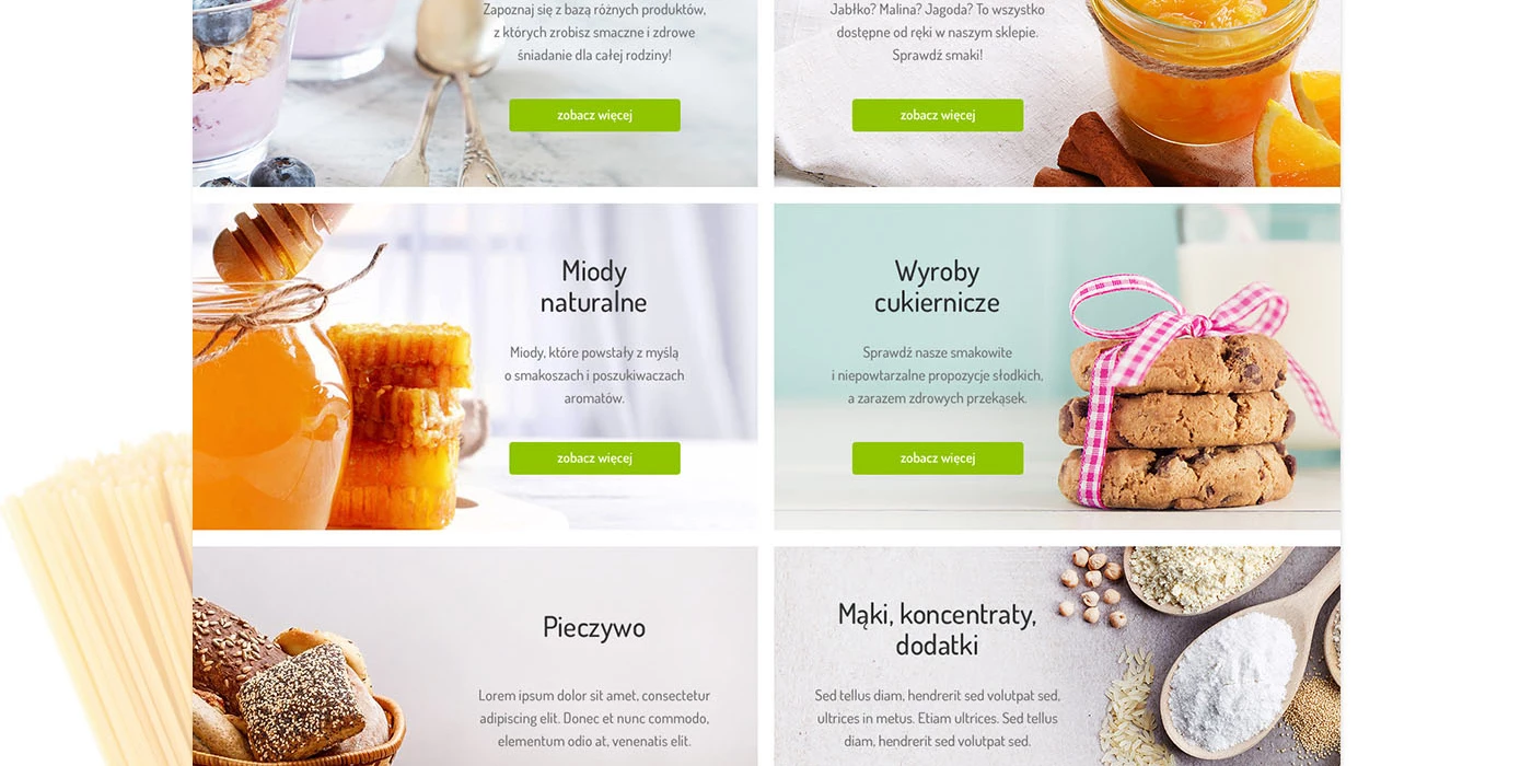 E-sklep z zdrową żywnością bezglutenową - 5 projekt E-sklep z zdrową żywnością bezglutenową - 5 projekt