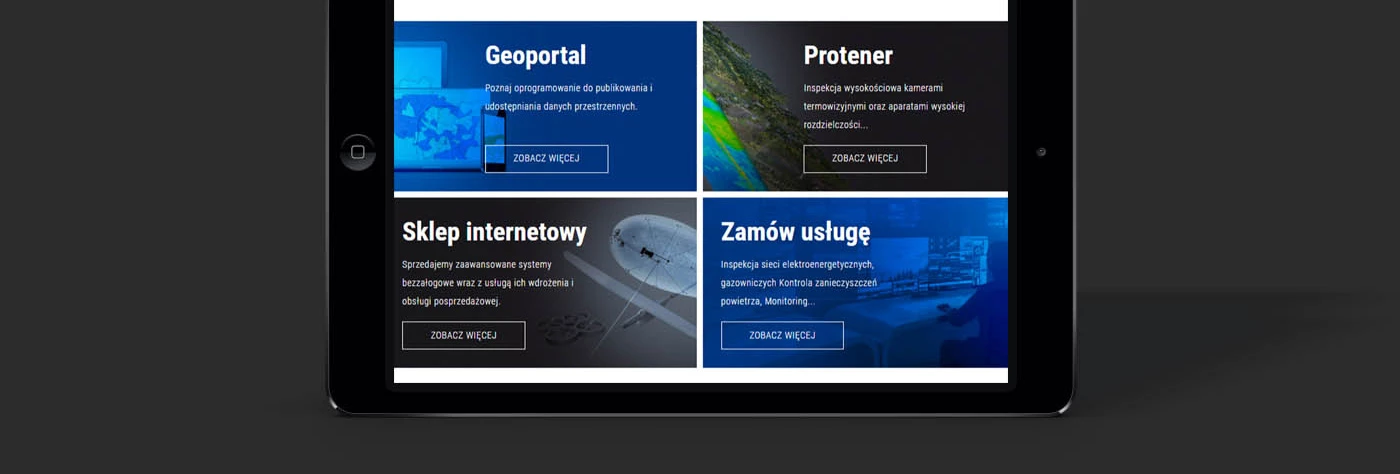 Serwis internetowy dla Polskiego Centrum Dronów - 18 projekt