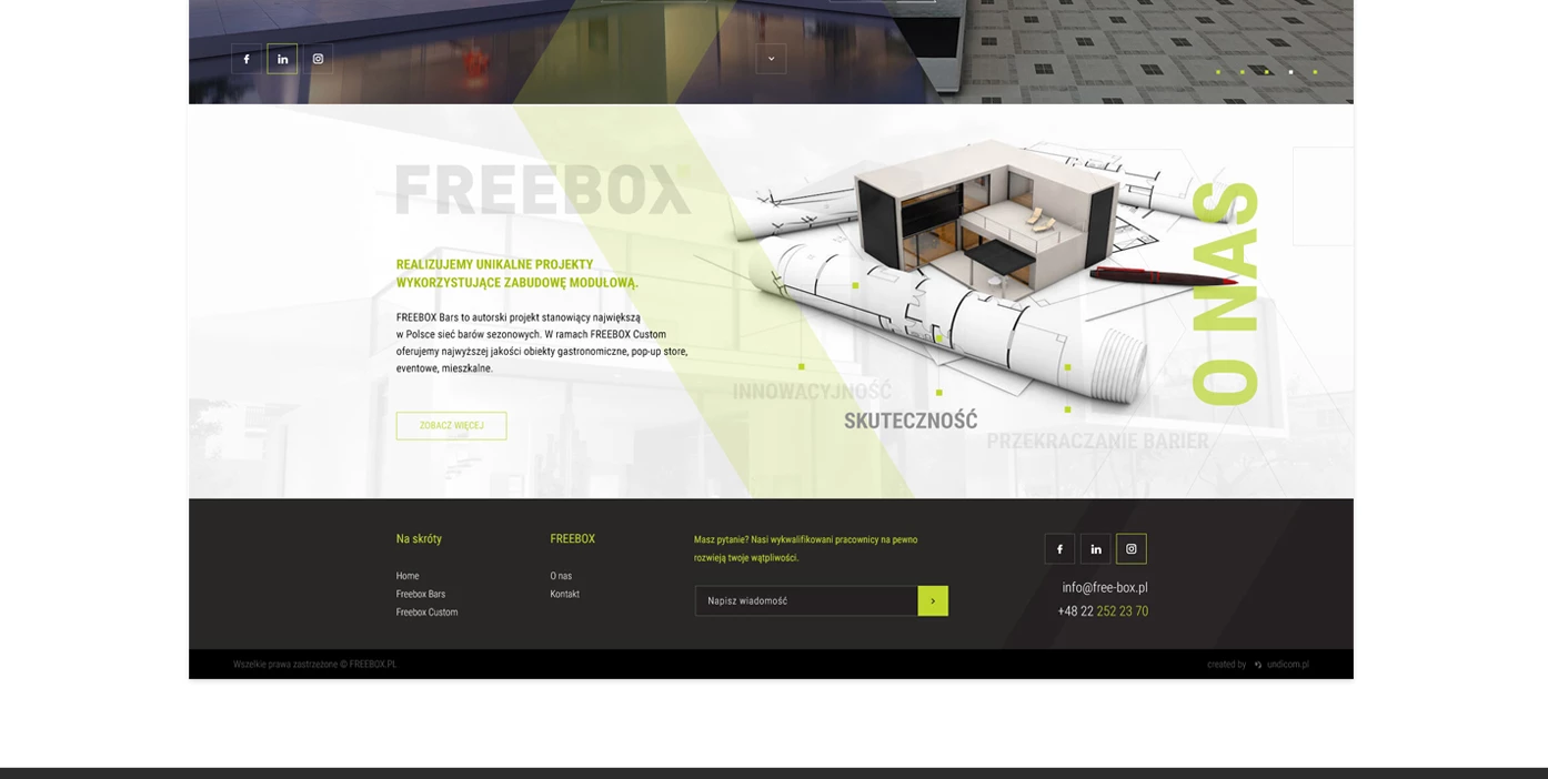 Freebox - Budownictwo, architektura, wnętrza - Strony www - 3 projekt