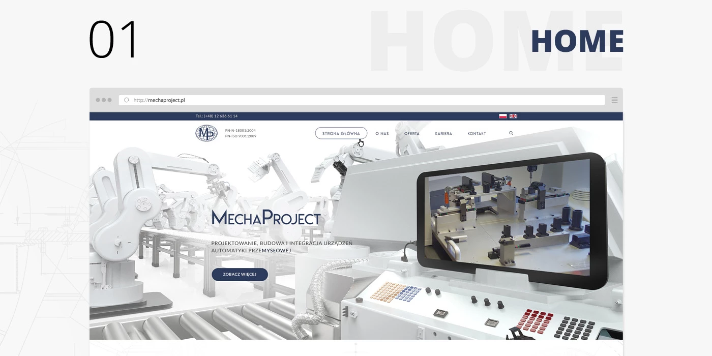 MechaProject - Technologie, badania, usługi - Strony www - 2 projekt