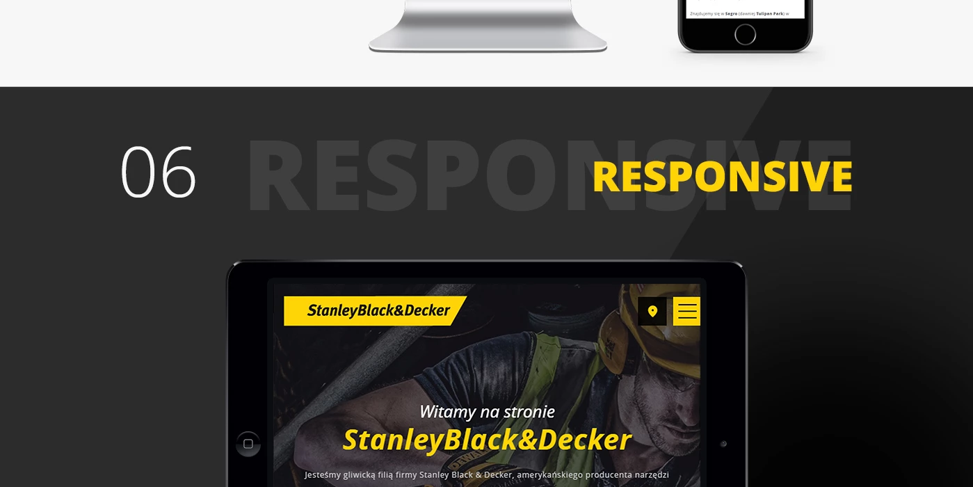 Strona z informacjami o rekrutacji dla Stanley Black & Decker - 13 projekt