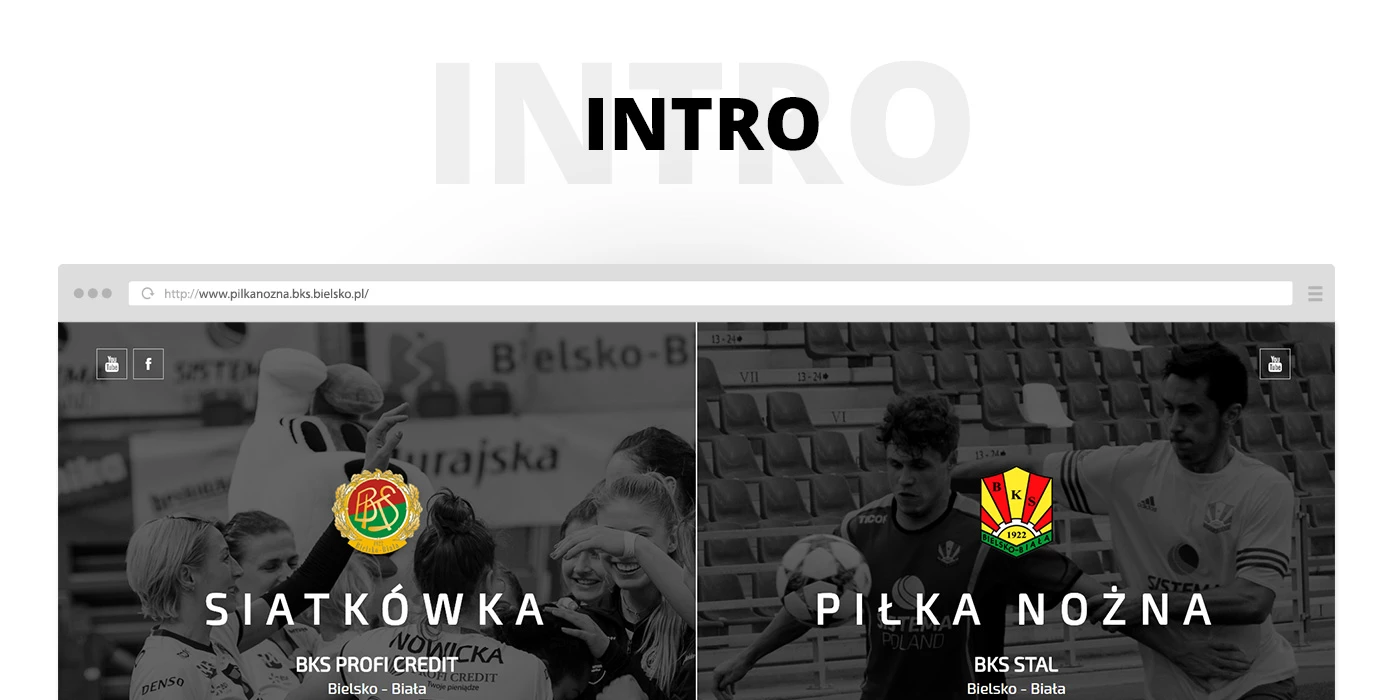 Strona internetowa dla klubu sportowego z dwoma sekcjami siatkówki i piłki nożnej - 20 projekt