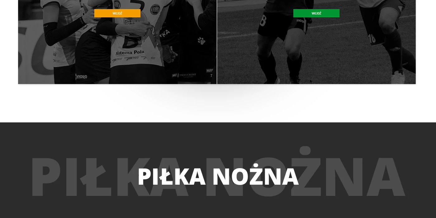 Strona internetowa dla klubu sportowego z dwoma sekcjami siatkówki i piłki nożnej - 21 projekt