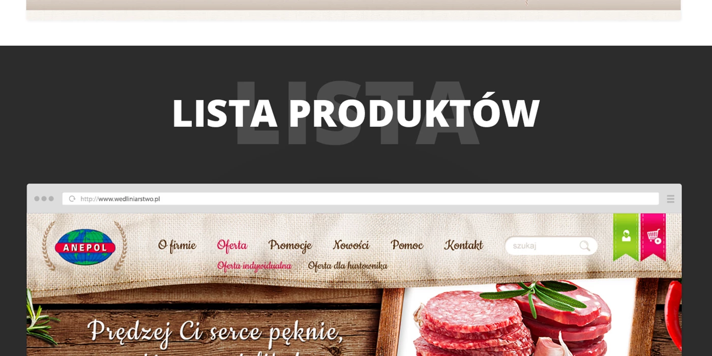 Wędliniarstwo - Gastronomia - Sklepy www - 6 projekt