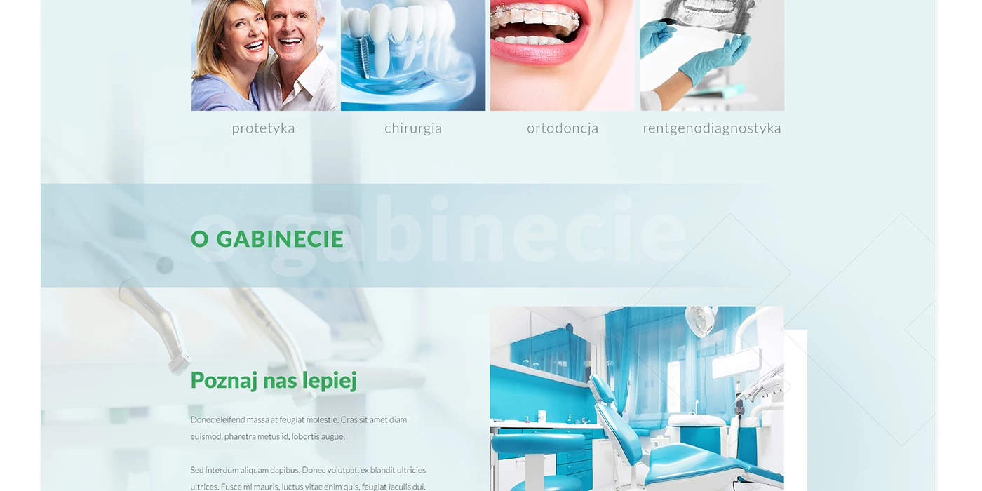 Serwis internetowy dla gabinetu dentystycznego - 4 projekt
