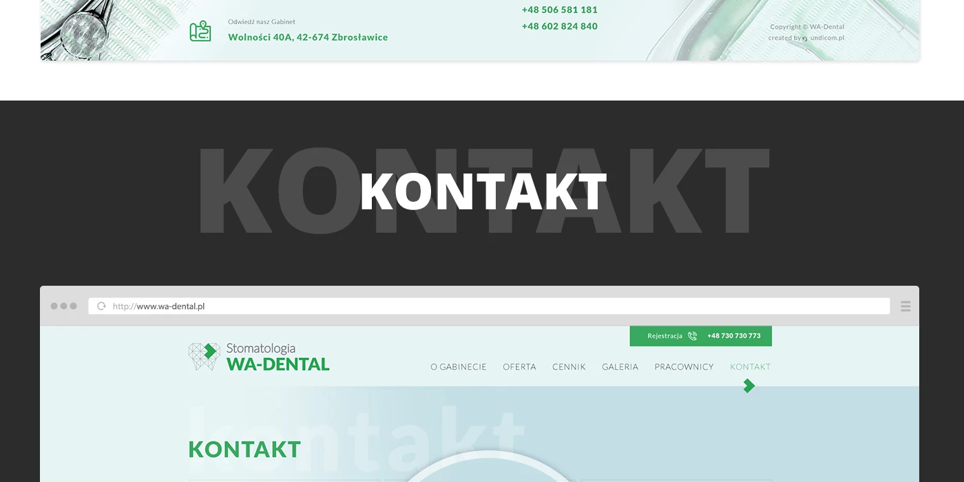Serwis internetowy dla gabinetu dentystycznego - 11 projekt