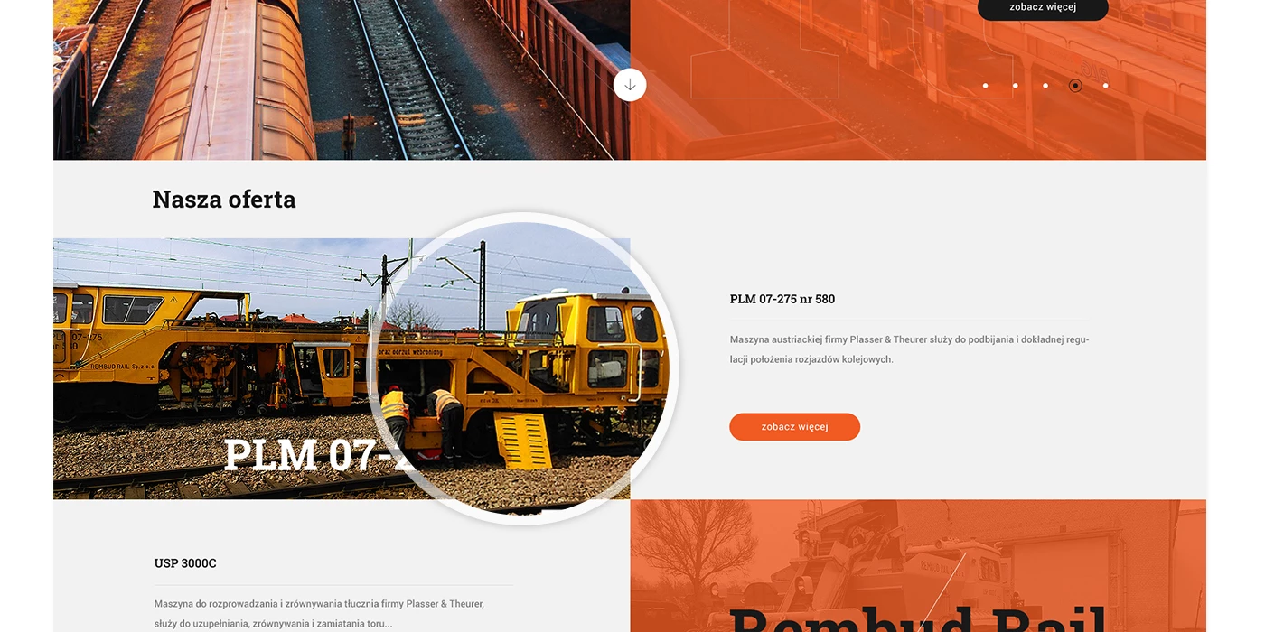 Rembud Rail - Motoryzacja i transport - Strony www - 3 projekt