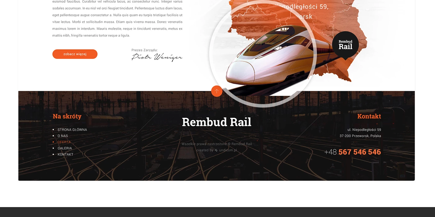 Rembud Rail - Motoryzacja i transport - Strony www - 5 projekt