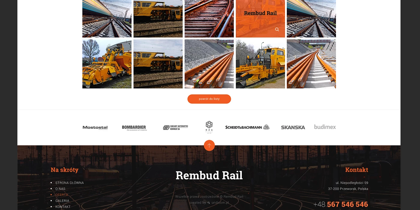 Rembud Rail - Motoryzacja i transport - Strony www - 8 projekt