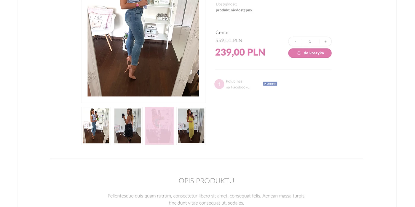 Przygotowanie sklepu internetowego z odzieżą damską - 11 projekt