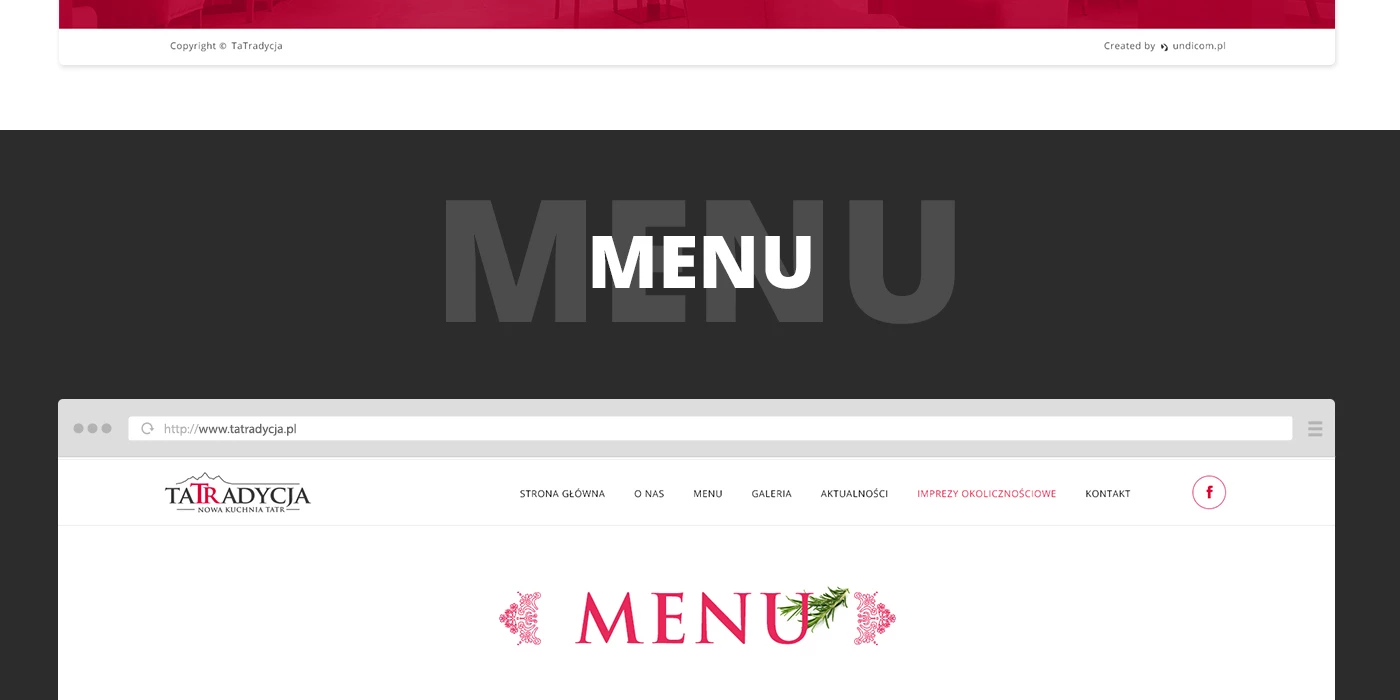 Strona internetowa dla restauracji w Tatrach - 14 projekt