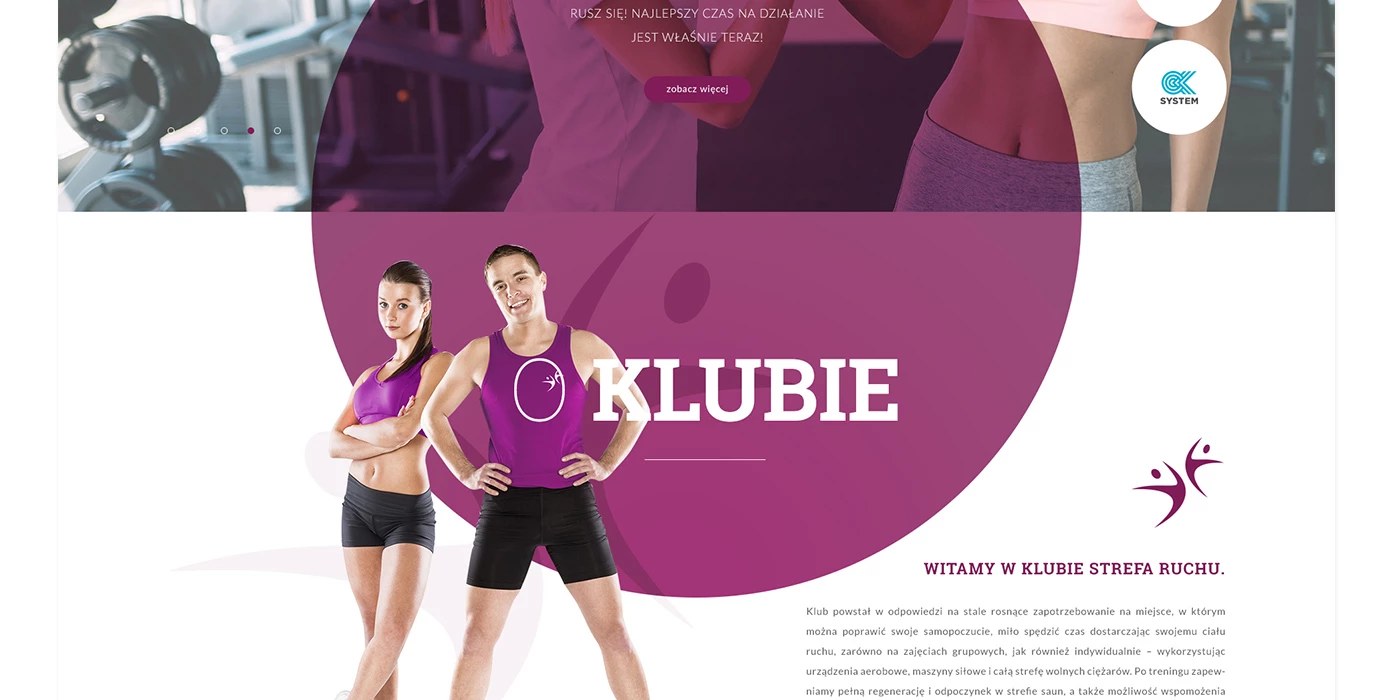 Strona www dla klubu fitness - 3 projekt