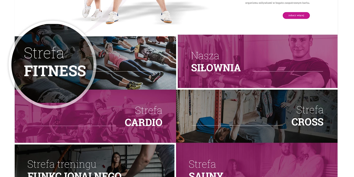 Strona www dla klubu fitness - 4 projekt