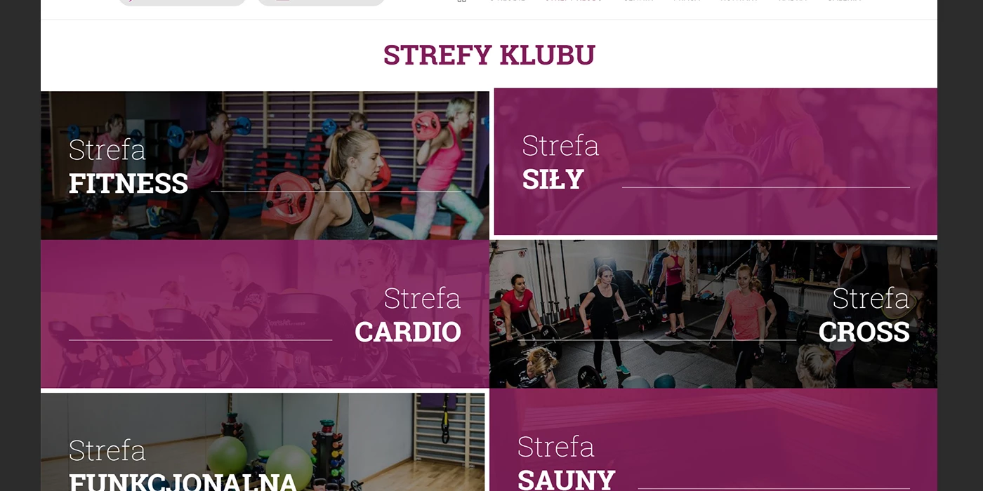 Strona www dla klubu fitness - 15 projekt