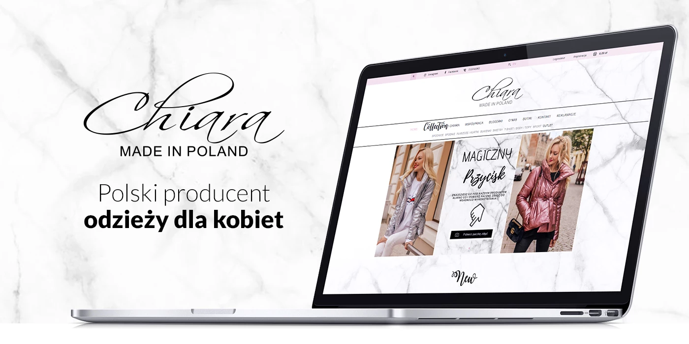 Internetowy sklep odzieżowy dla Polskiej marki ubrań dla kobiet - 1 projekt