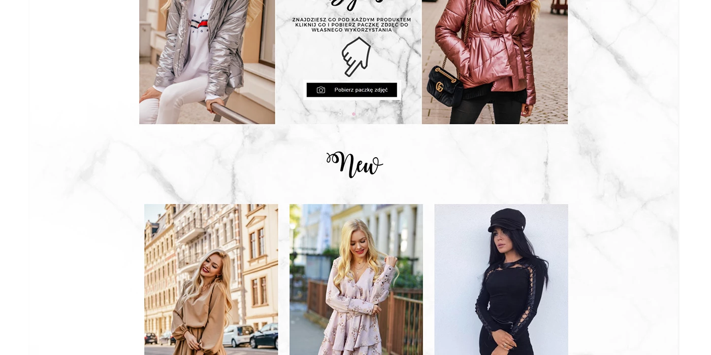 Internetowy sklep odzieżowy dla Polskiej marki ubrań dla kobiet - 3 projekt