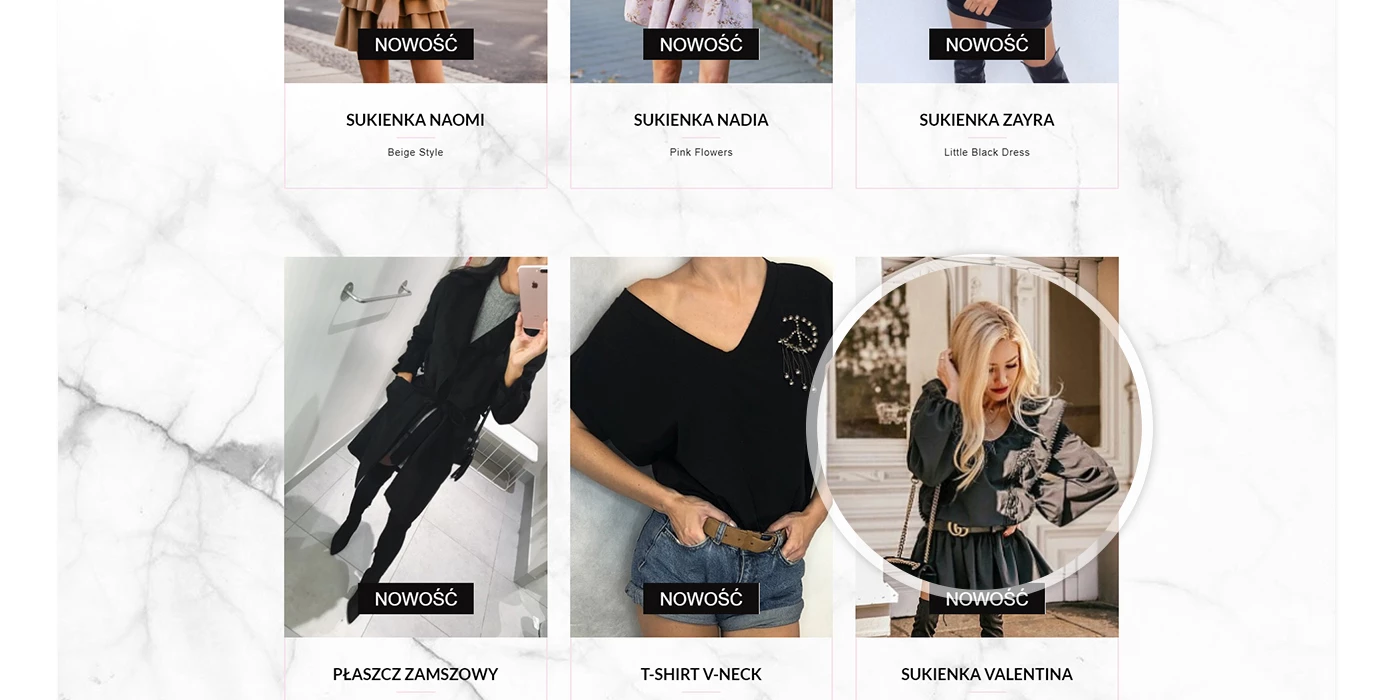 Internetowy sklep odzieżowy dla Polskiej marki ubrań dla kobiet - 4 projekt