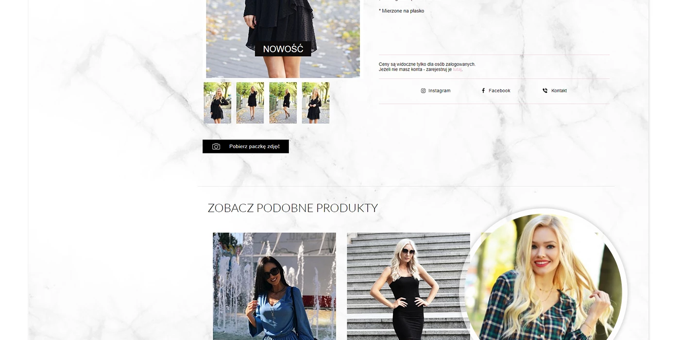 Internetowy sklep odzieżowy dla Polskiej marki ubrań dla kobiet - 15 projekt